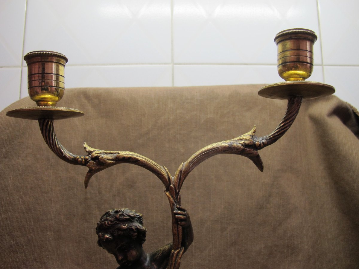 Candelabra With Putti Decor -photo-3