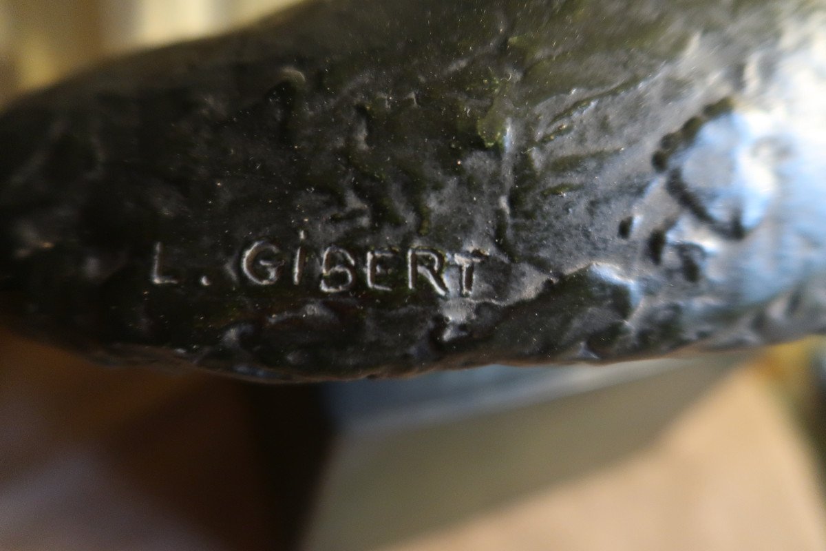 Bust Of Mermoz By Lucien Gibert-photo-3