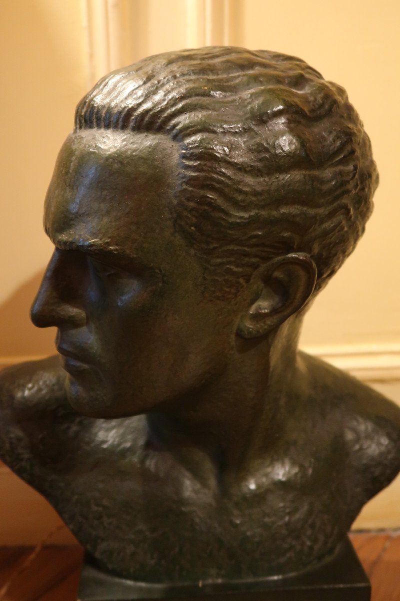 Bust Of Mermoz By Lucien Gibert