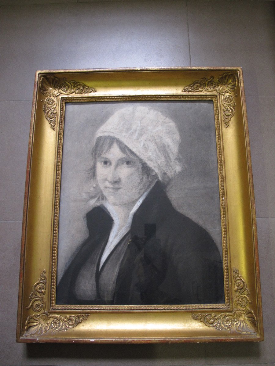 Portrait De Jeune Fille Vers 1830-1840-photo-1