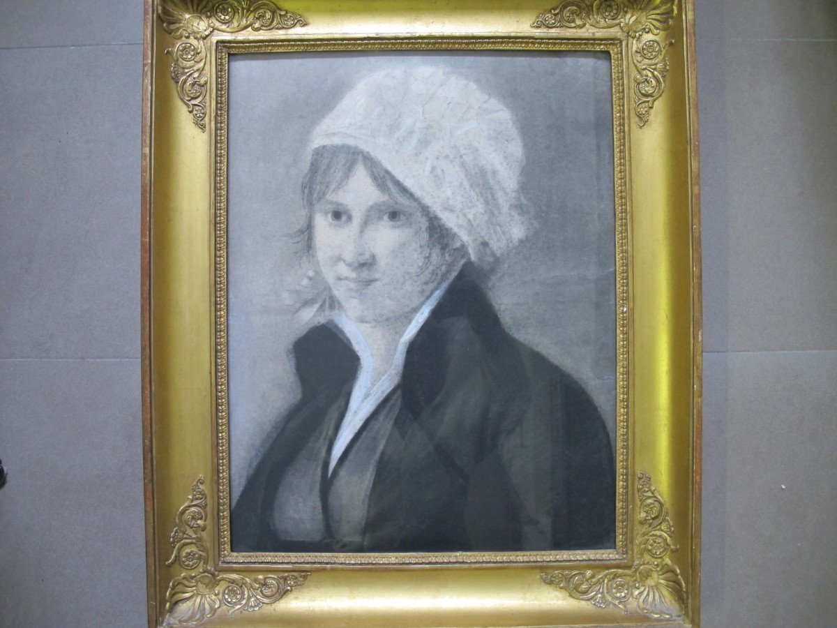 Portrait De Jeune Fille Vers 1830-1840-photo-3