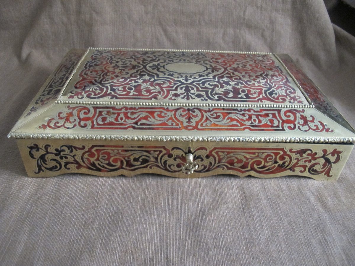 Boulle Marquetry Box Nap III Period-photo-3