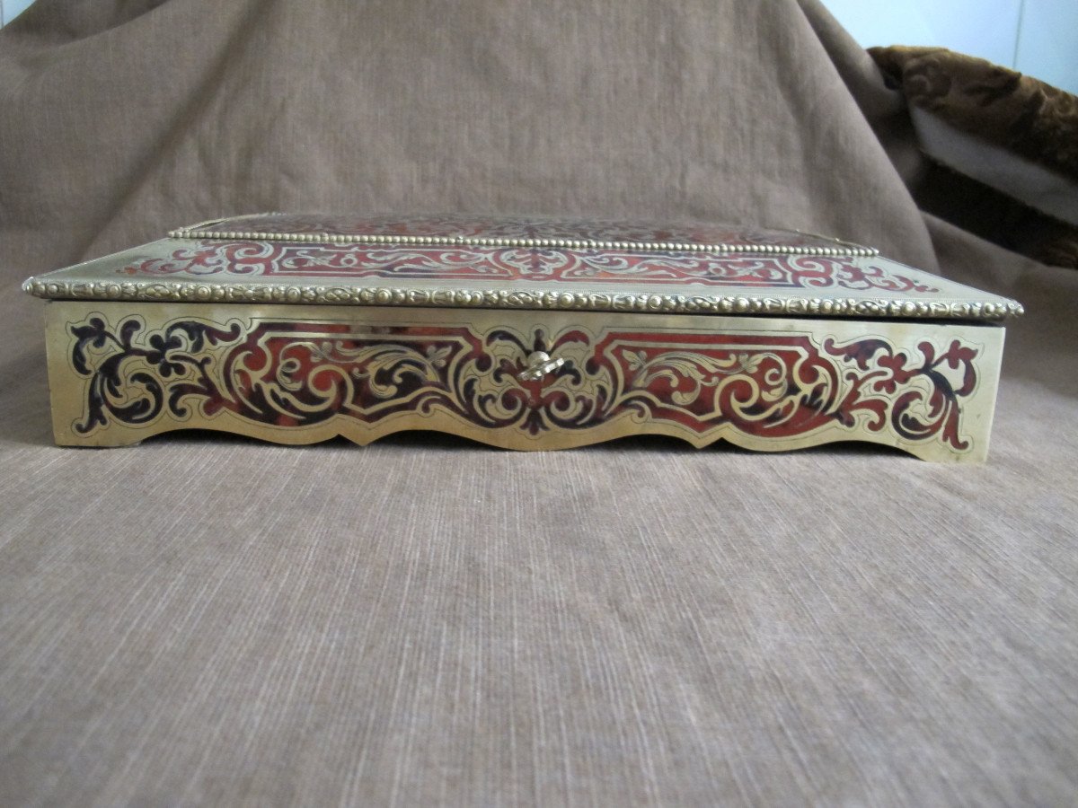 Boulle Marquetry Box Nap III Period-photo-1