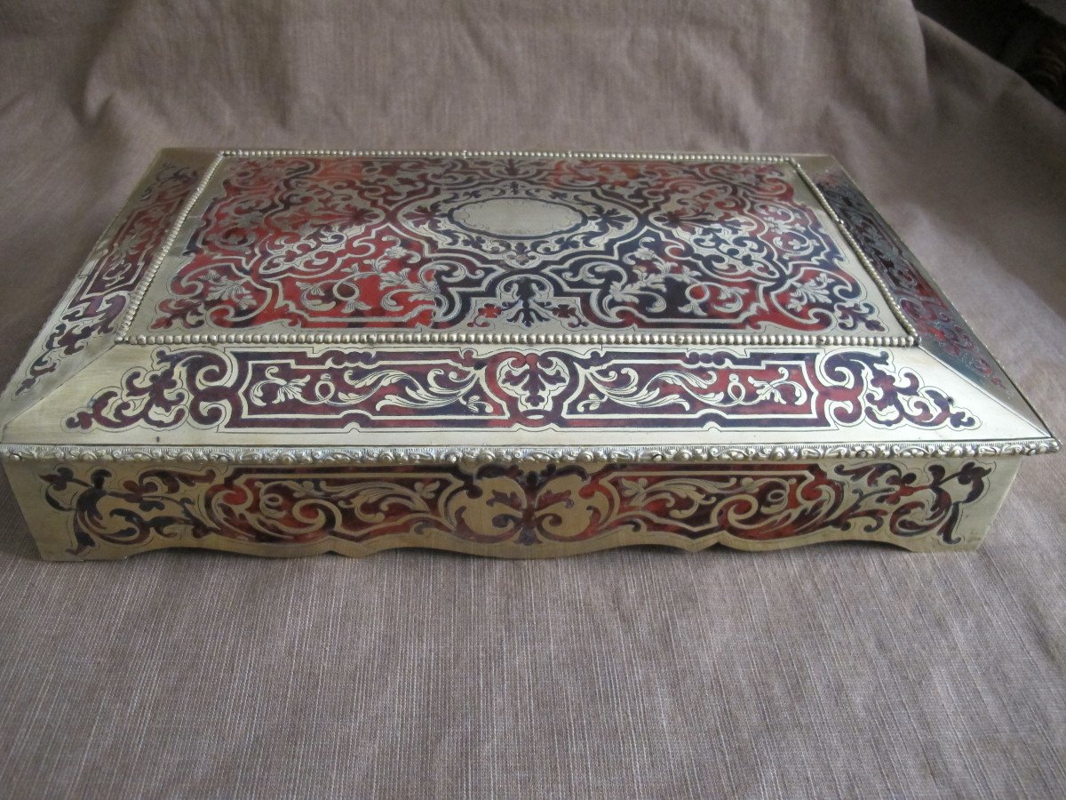 Boulle Marquetry Box Nap III Period-photo-2