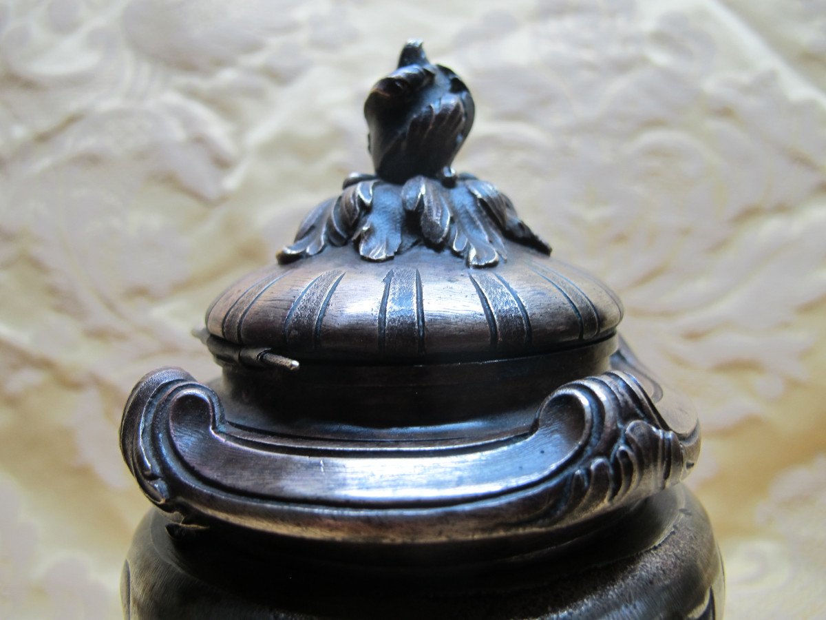 Bronze Inkwell, Late 19th Century-photo-4