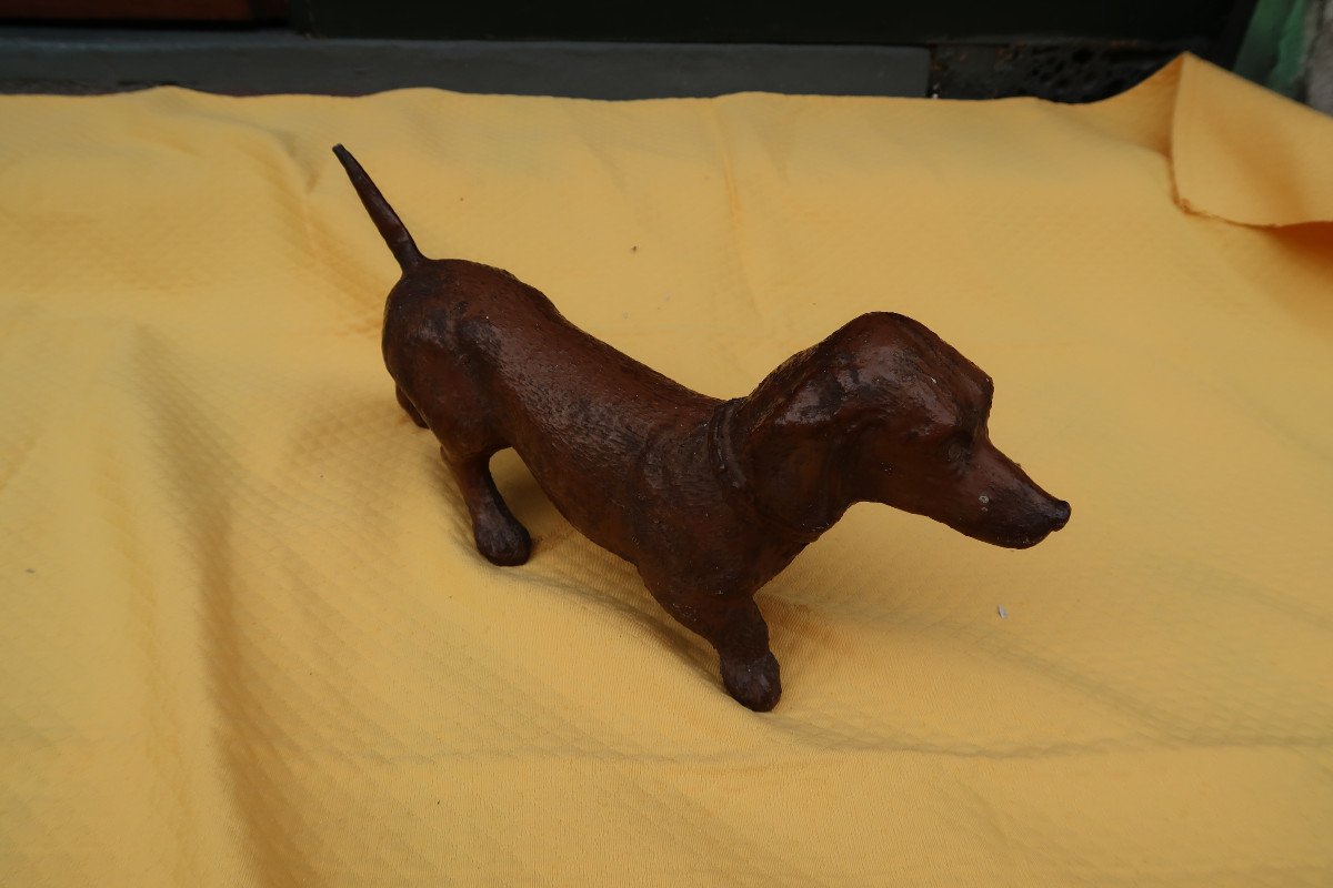 Cast Iron Dog End Of 19th Century-photo-3