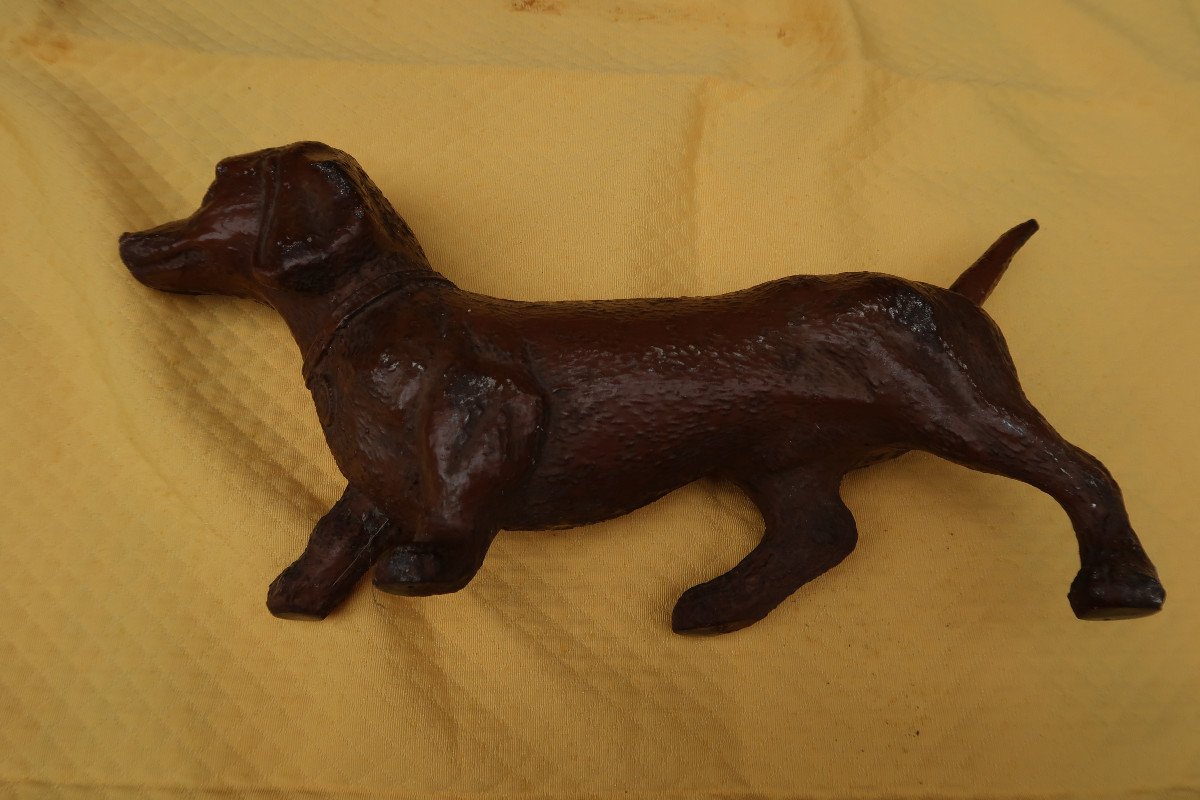 Cast Iron Dog End Of 19th Century-photo-3