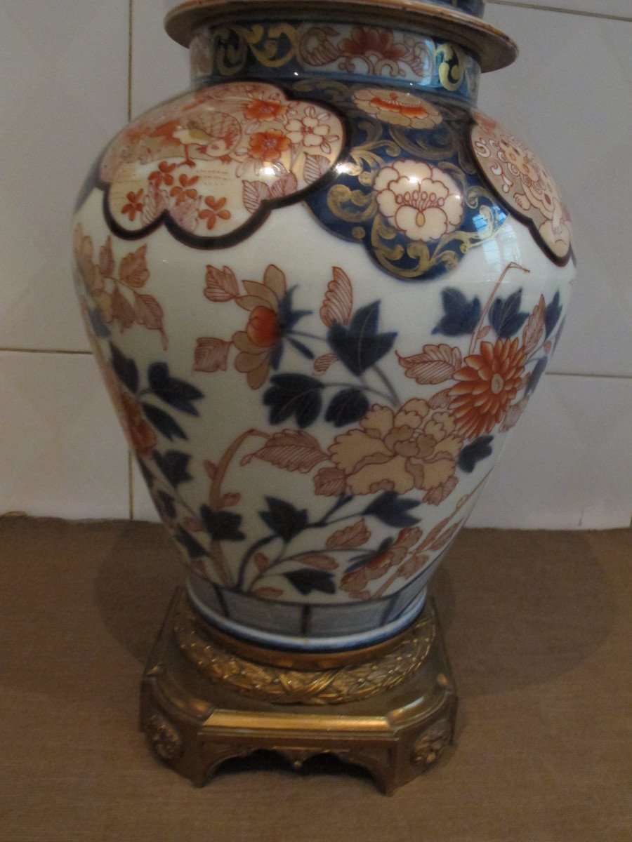 Imari Porcelain Lamp 19th Century-photo-1