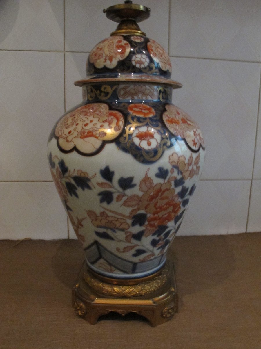 Imari Porcelain Lamp 19th Century