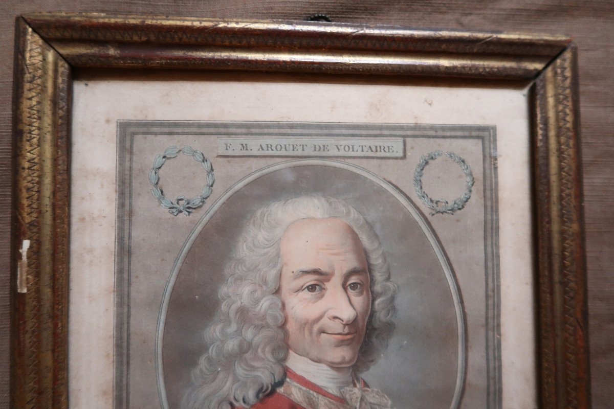 Pair Of Engravings: Voltaire And Molière-photo-5