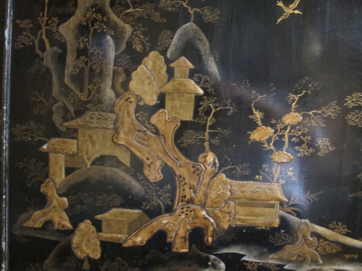 Nap III Period Lacquer Screen