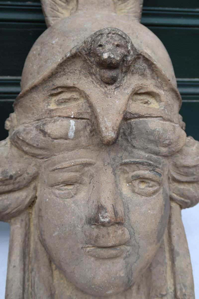 Paire De Mascarons à Décor De Têtes De Femmes-photo-1