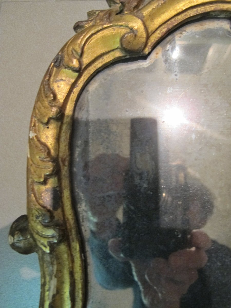 18th Century Gilded Wood Mirror-photo-4