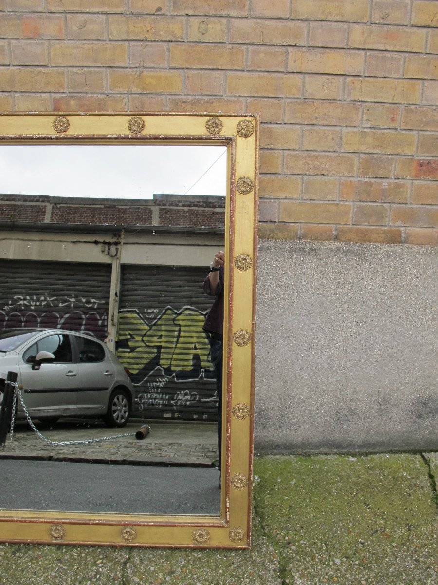 Gilded Wooden Mirror, Early 19th Century-photo-1