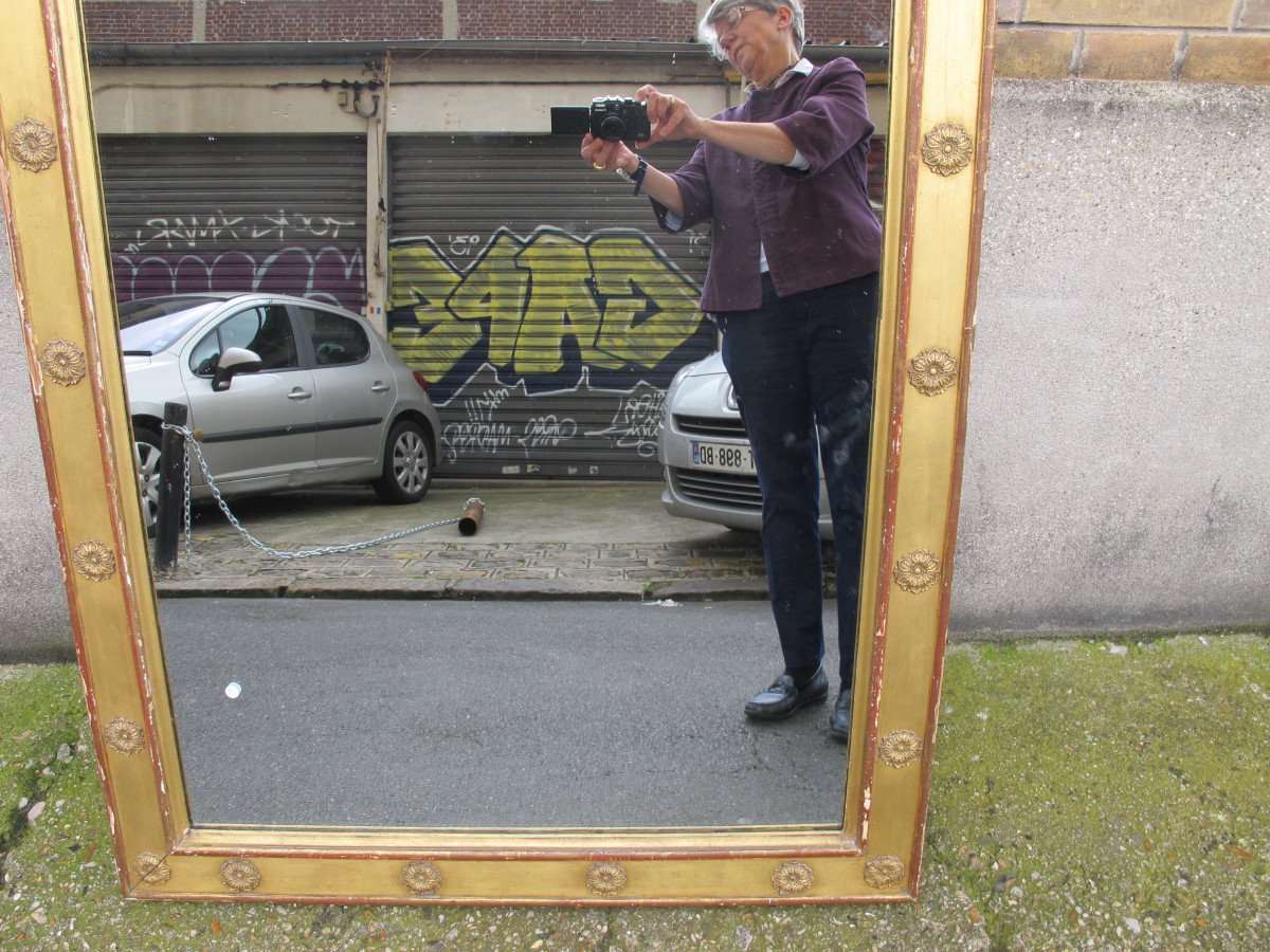 Gilded Wooden Mirror, Early 19th Century-photo-2