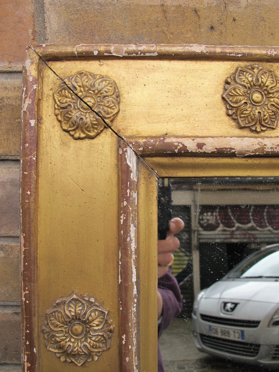 Gilded Wooden Mirror, Early 19th Century-photo-6