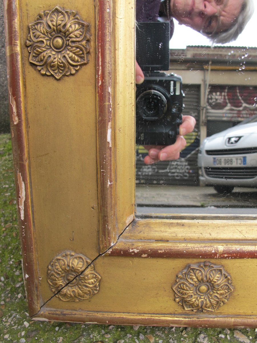 Gilded Wooden Mirror, Early 19th Century-photo-7