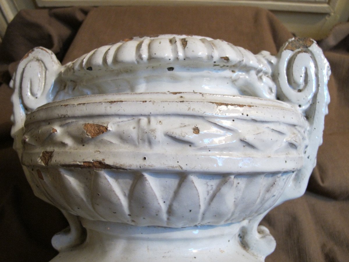 Louis XVI Period Enameled Terracotta Vase-photo-6