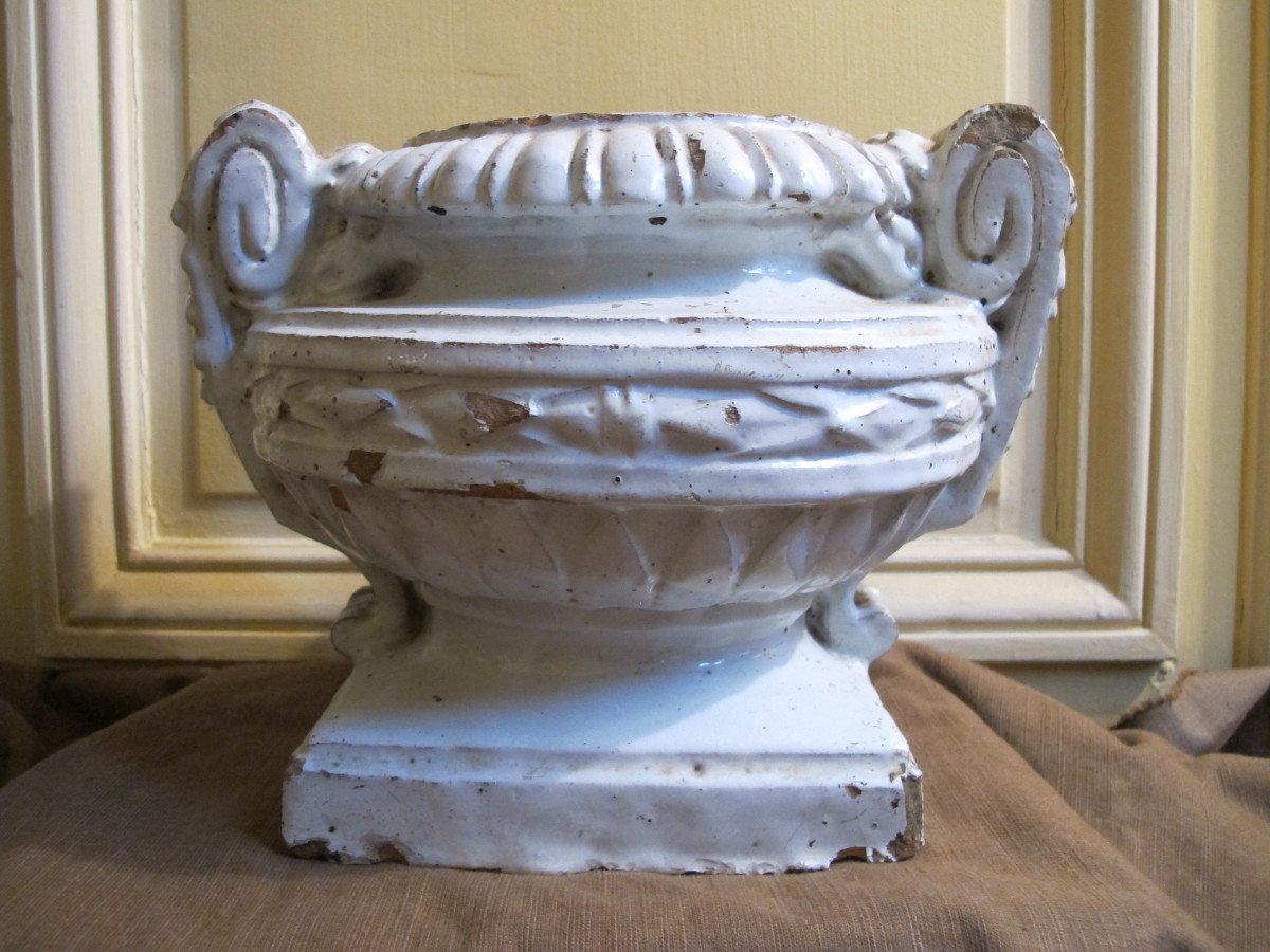 Louis XVI Period Enameled Terracotta Vase