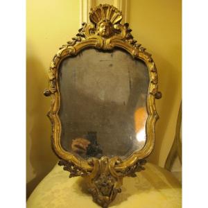 Miroir En Bois Doré  XVIII