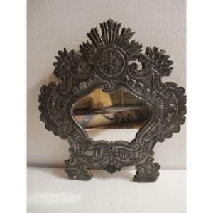 Repoussé Iron Mirror, Early 18th Century