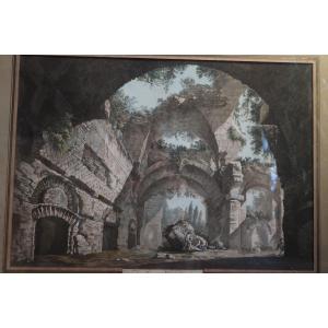 Engraving "the Baths Of Caracalla" 