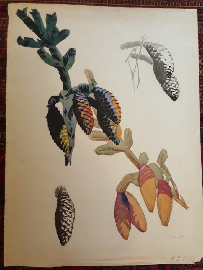 Suzanne Agron, Watercolor, Botanical Study