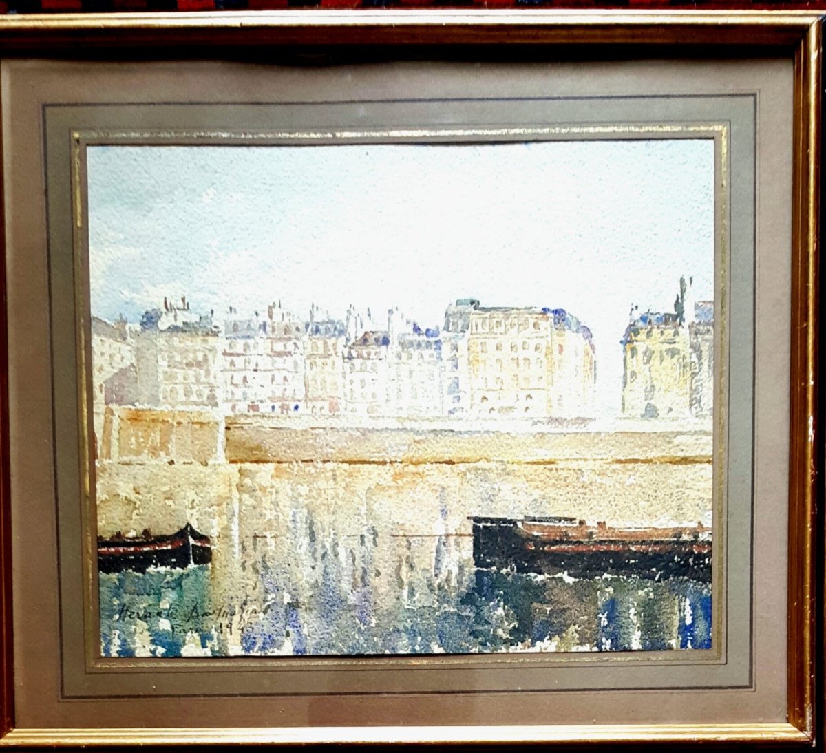 Watercolor Of The Quays Of Paris, 1943