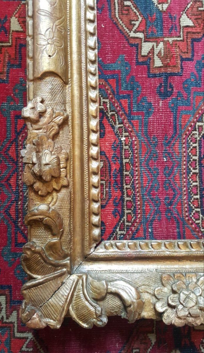 18th Century Louis XIV Frame In Carved And Gilded Wood-photo-4