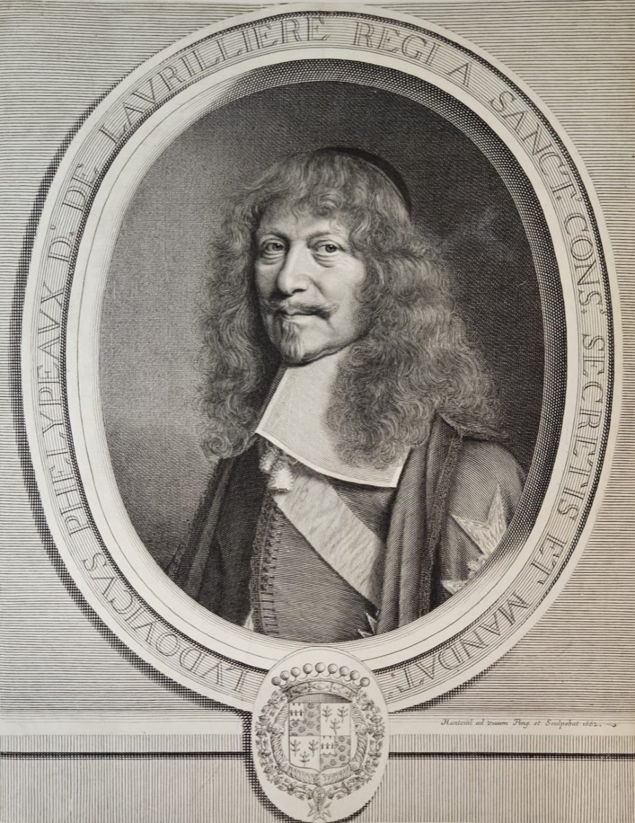 Portrait Of Louis Phelypeaux De La Vrilliere, Engraving By Robert Nanteuil, 1662