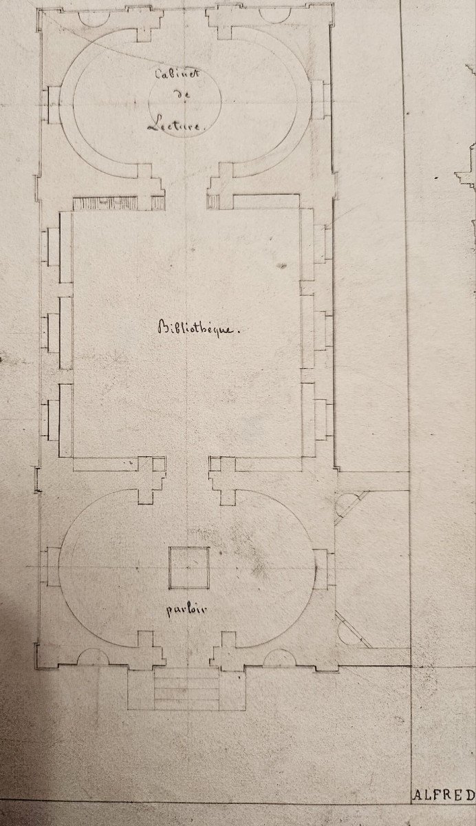 Projet pour une bibliothèque d'Alfred Le Begue, 1829-photo-3