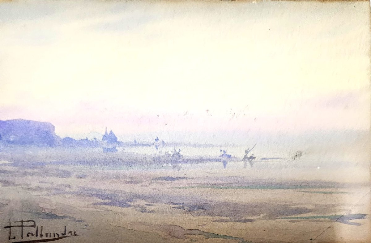 Côte Normande, aquarelle de Lucien Pallandre