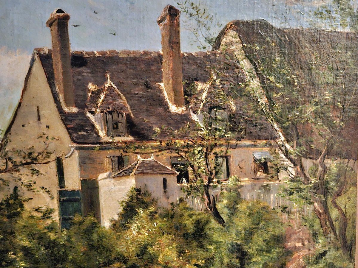 Les Bords De l'Anguison à Corbigny Par Hippolyte Camille Delpy, Huile Sur Toile, 1877-photo-2