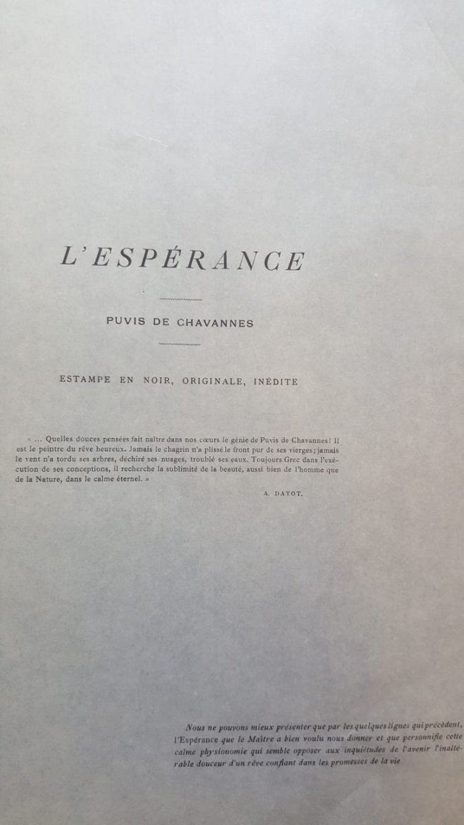 "L'Esperance" - Heliogravure de Pierre Puvis De Chavannes (1898)-photo-2
