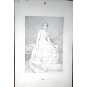 Auguste Raynaud: Portrait Of Mademoiselle Ar, Drawing