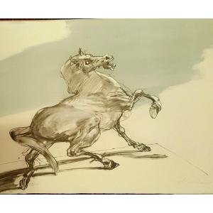Horse, Lithograph By Claude Weisbuch