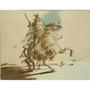 The Rider, Lithograph By Claude Weisbuch