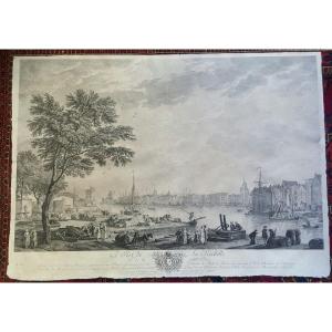 Le port de La Rochelle par J. Vernet ,gravé par C.N. Cochin Filius et J. Ph. Le Bas (gravure)