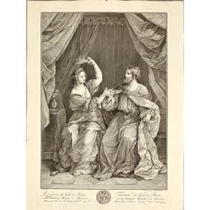 Ninus Hands Over His Crown To Semiramis, Engraver By Johann Martin Preisler