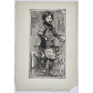 Robert Besnard, gravure de son père Albert Besnard, 1891