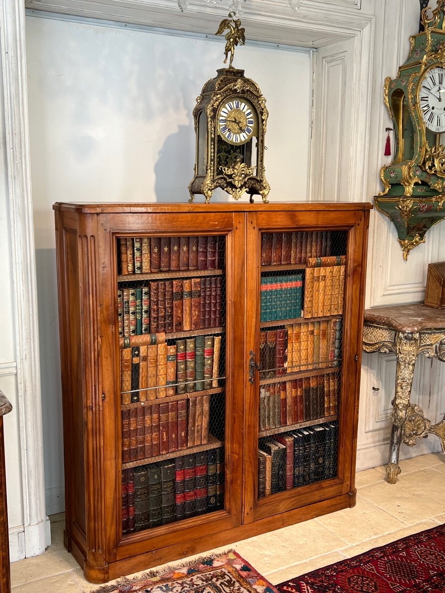 Pair Of Walnut Bookcases Ep Regence-photo-4