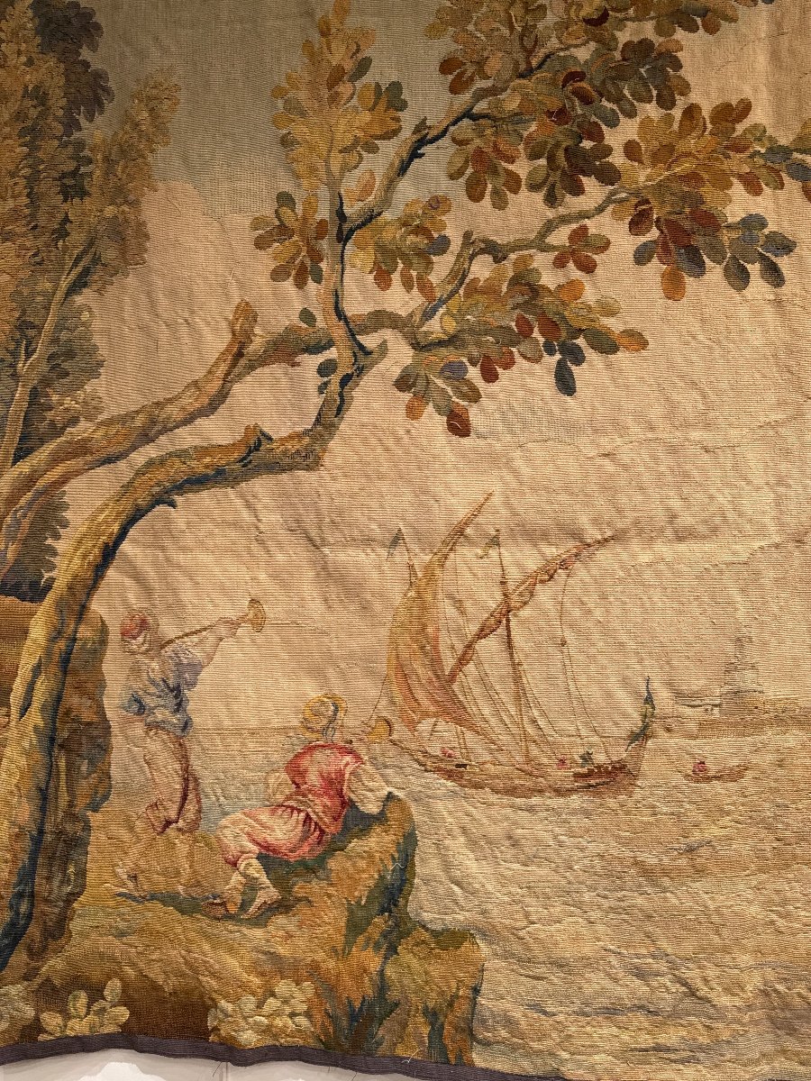 Tapestry Ep 18th Century Port Scene -photo-1