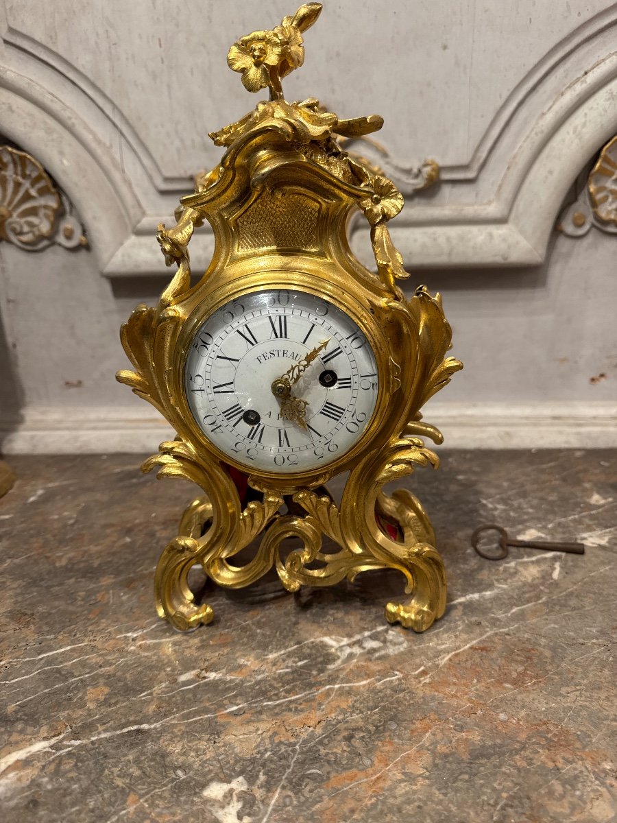 Mantel Or Desk Clock. Louis XV Period-photo-8