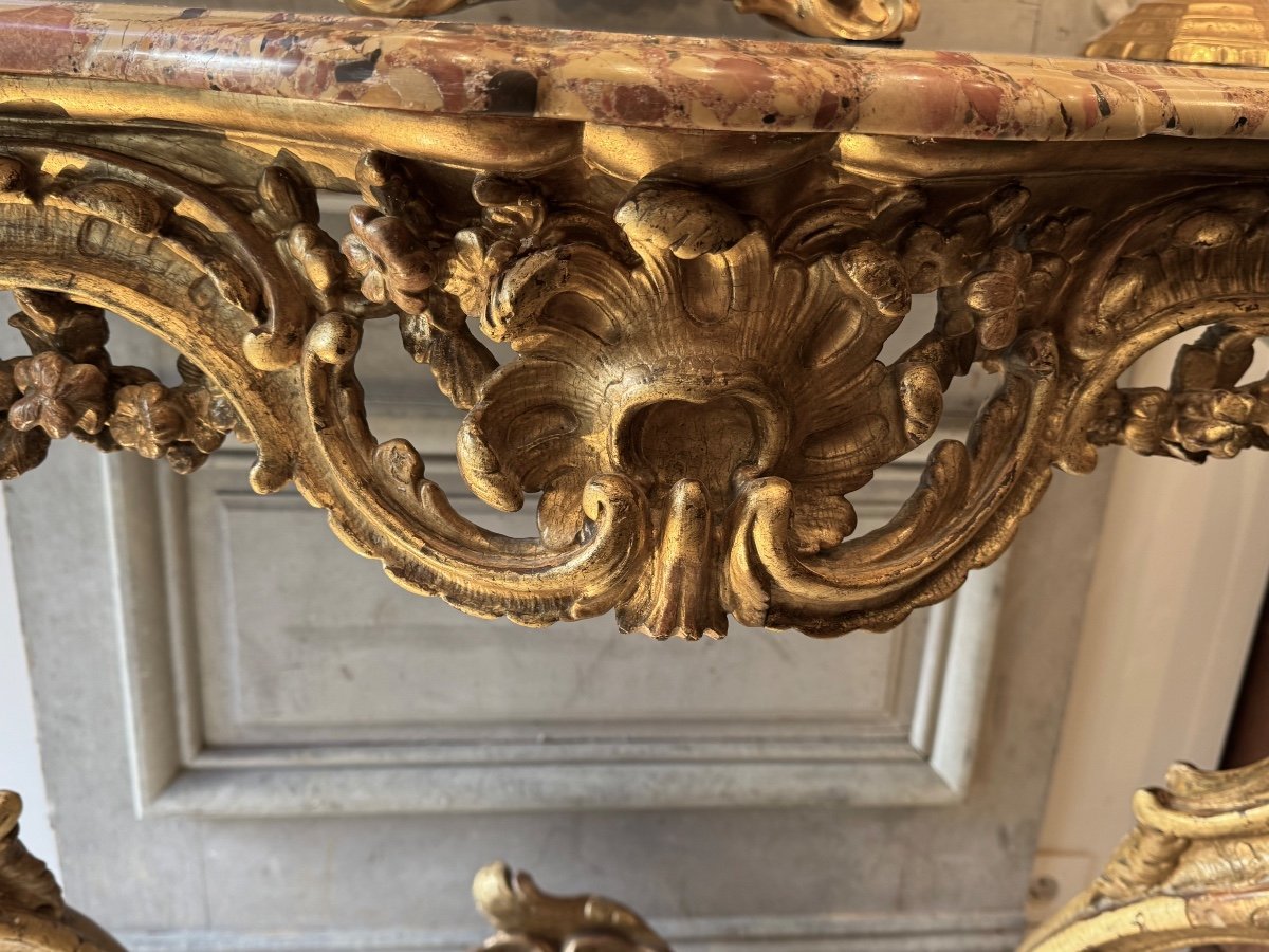 Louis XV Period Gilded Wood Console-photo-2