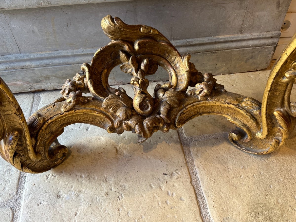 Louis XV Period Gilded Wood Console-photo-3