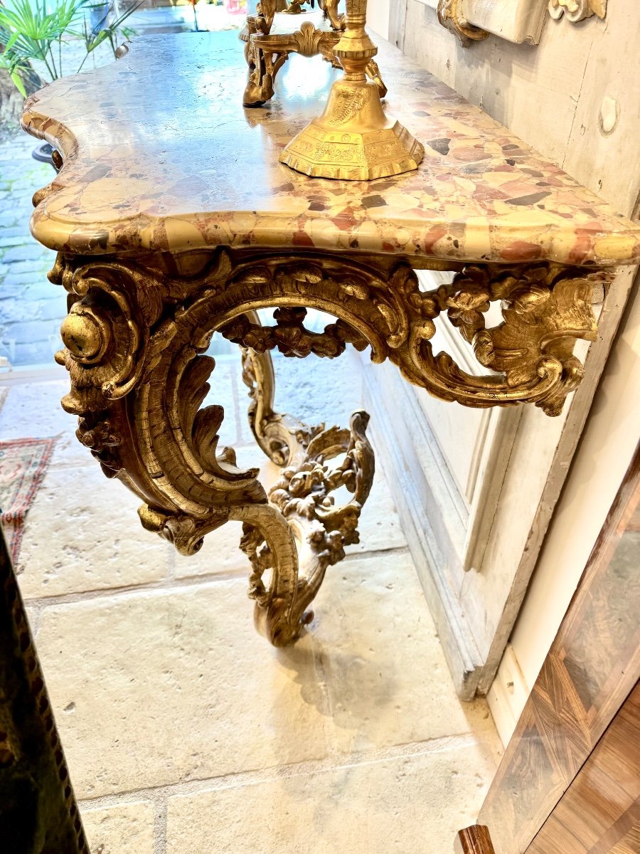 Louis XV Period Gilded Wood Console-photo-2