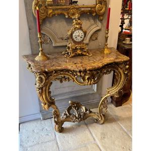 Louis XV Period Gilded Wood Console