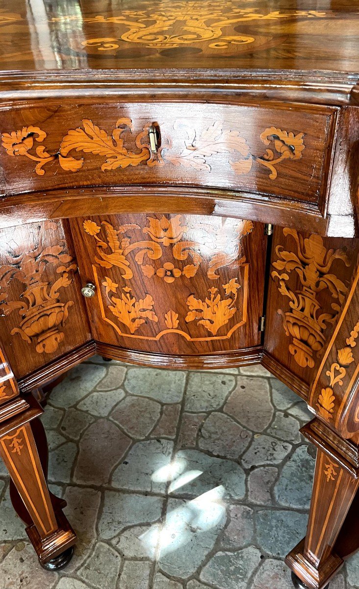 Mazarin Desk In Walnut And Maple-photo-3