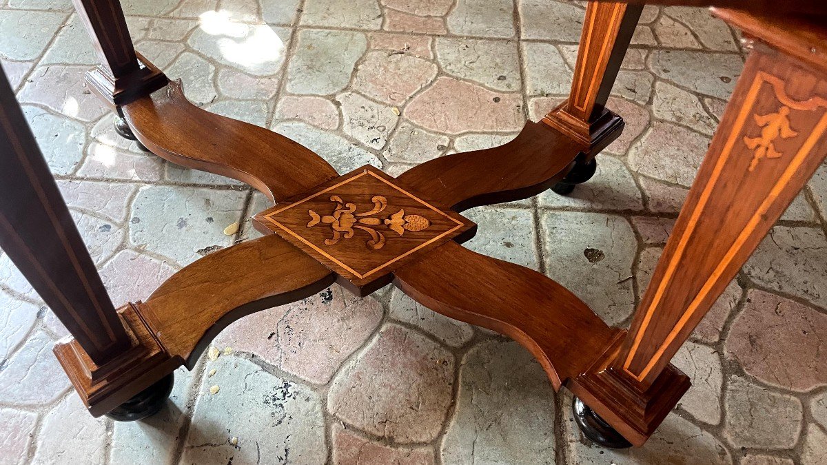 Mazarin Desk In Walnut And Maple-photo-5