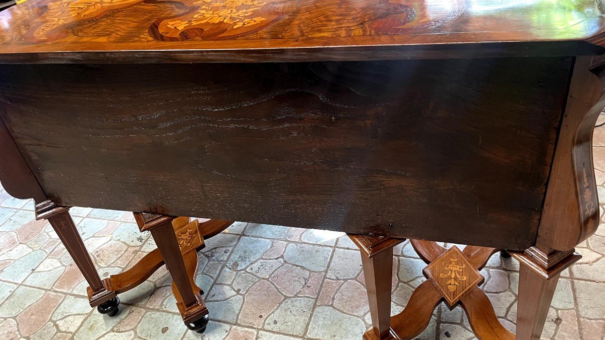 Mazarin Desk In Walnut And Maple-photo-6